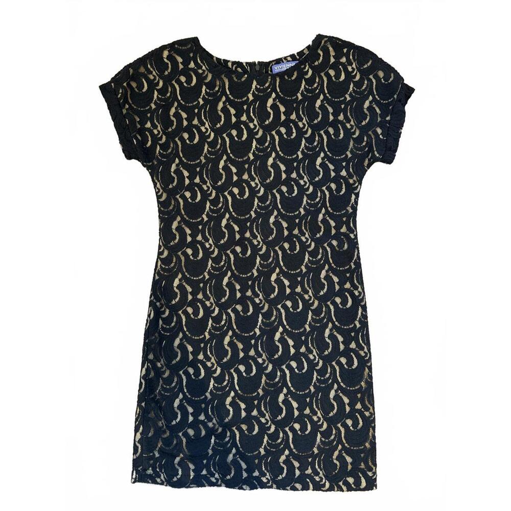 Vintage Vivienne Tam Women's Black Lace Dress XS - Picture 3 of 10
